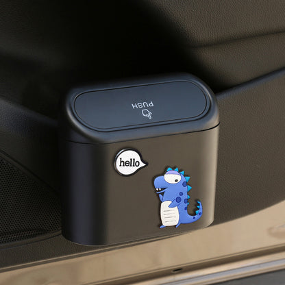 Car Trash Can Door Hanging Storage Bin Cartoon
