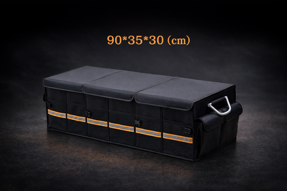 Car Trunk Organizer Foldable Cover Heavy Duty Collapsible Car Trunk Storage Box Car Cargo Trunk Bag With Lid For Sedan SUV