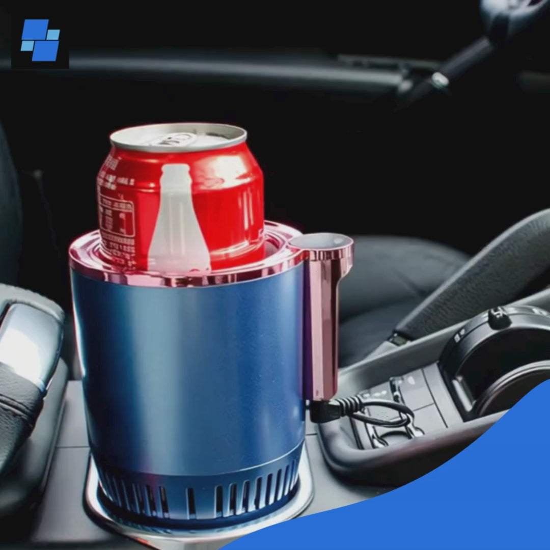 2 In1 Car Heating Cooling Cup 12V Smart Car Cup Holder Digital Temperature Display Drink Cup Warmer Cooler Mini Car Refrigerator
