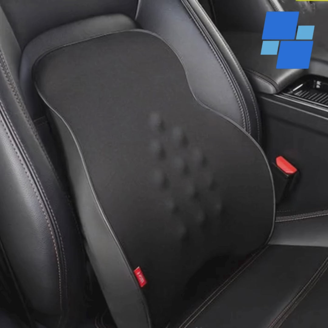 Car Electric Headrest Car Seat Electric Lumbar Cushion Memory Foam Lumbar Support Massage Headrest Lumbar Cushion Set
